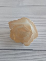 Květ z jedlého papíru - zlatavý  4 cm, 3 ks