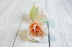 Květ z jedlého papíru - magnolie béžová - 3 ks