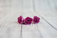 Květ z jedlého papíru - fialové mini - 3 ks