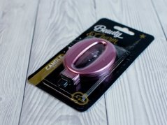 Dortová svíčka - metalická růžová - číslice 0