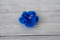 Květ z modelovací hmoty - magnolie - mořská modrá  1 Ks