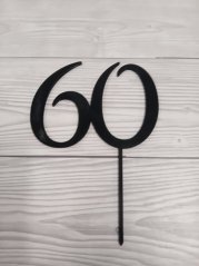 Zápich do dortu - Narozeniny 60 (černý )