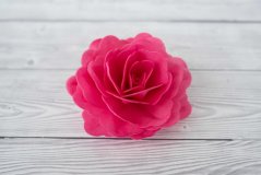 Květ z jedlého papíru - Růžový 12 cm
