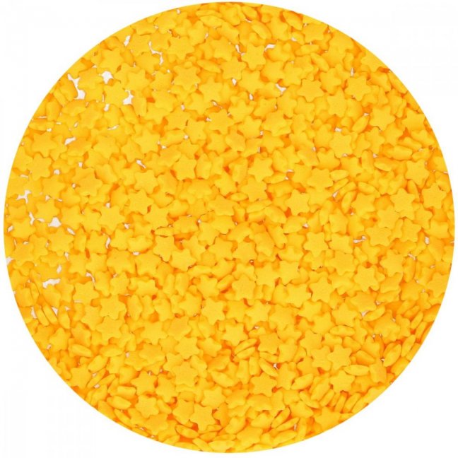 Cukrové zdobení - mini hvězdičky - žluté - 20 g
