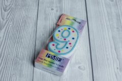 Dortová svíčka - modrá - číslo 9