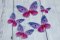 Motýlci z jedlého papíru - fialový - 5 ks