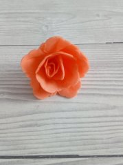 Květ z jedlého papíru - lososový 4 cm, 3 ks