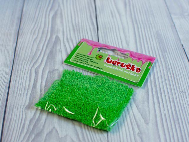 Cukrové zdobení - máček zelený - 30 g