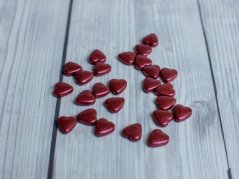 Cukrové zdobení - srdce bordo perleťová -  20 g