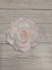Květ z jedlého papíru - Bílý ( růžový stín ) velký