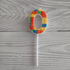 Dortová svíčka - lego číslo 0