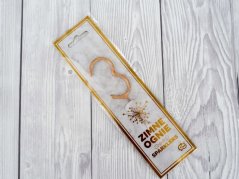 Prskavka na dort - zlatá - číslice 3