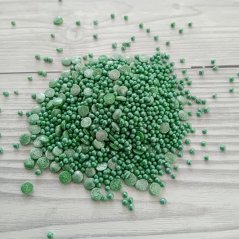 Cukrové zdobení - zelený mix kuličky, konfety  20 g