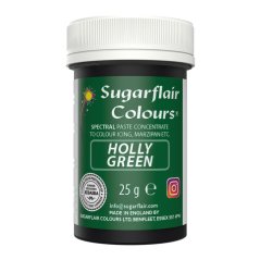 Gelová barva Sugarflair - zelená ( holly green )