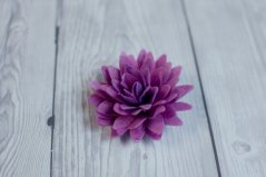 Květ z jedlého papíru - jiřinka - fialová - 3 ks