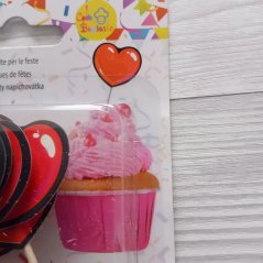 Párty napichovátka srdce 10cm (10ks)