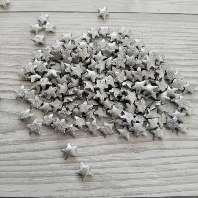 Cukrové zdobení - Hvězdičky stříbrné 20 g