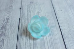 Květ z jedlého papíru - růže - modrobílá - 3 ks