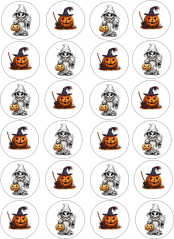 Jedlé obrázky - Halloween cupcakes 4 cm