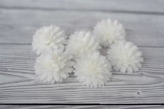 Květ z jedlého papíru - jiřinka bílá 4,5 cm, 3 ks