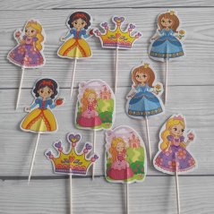 Zápich do dortu a cupcakes - Princezny