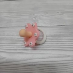 Dekorace na dort - Dudlík růžový