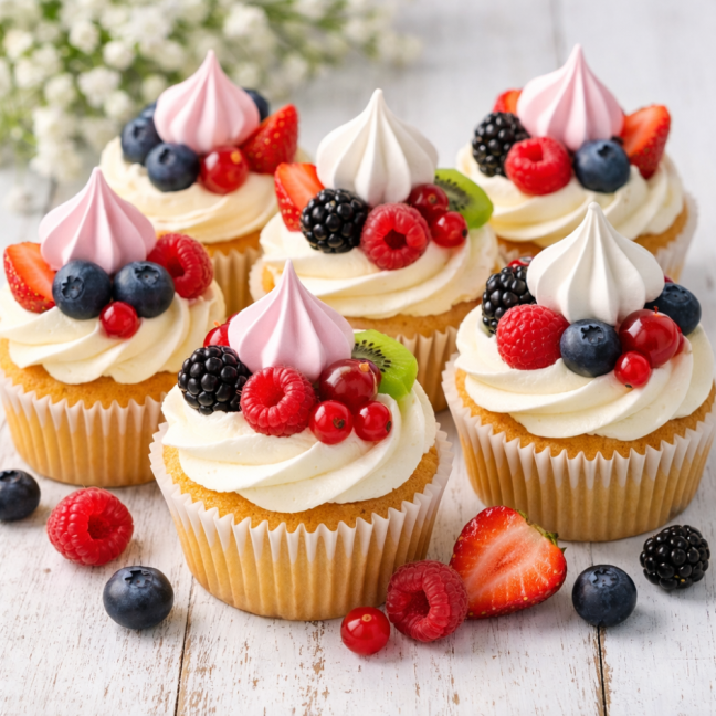 Sněhové pusinky - sladká dekorace na dorty a cupcakes růžový mix