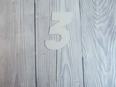 Zápich do dortu č. 3 (bílý)