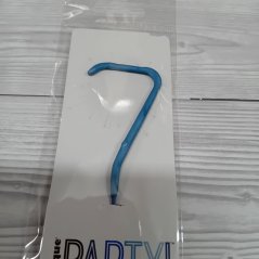 Prskavka na dort - modrá perleť - číslice 7