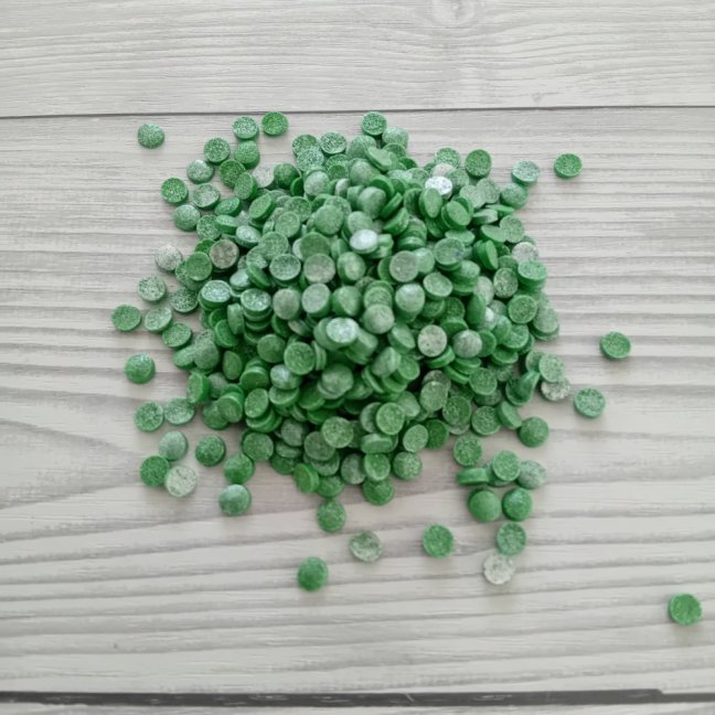Cukrové zdobení - Konfety zelené perleťové  20 g