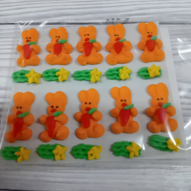Cukrové ozdoby - zajíček oranžový