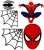 Jedlé obrázky -Spiderman hlava, pavučina