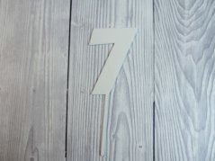 Zápich do dortu č. 7 (bílý)