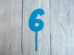 Zápich do dortu č. 6 (modrý)