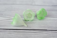 Květy z jedlého papíru - zelené  mini - 3 ks