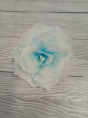 Květ z jedlého papíru - Bílý ( modrý střed ) velký