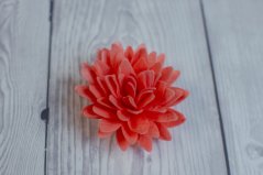 Květ z jedlého papíru - jiřinka - oranžová - 3 ks