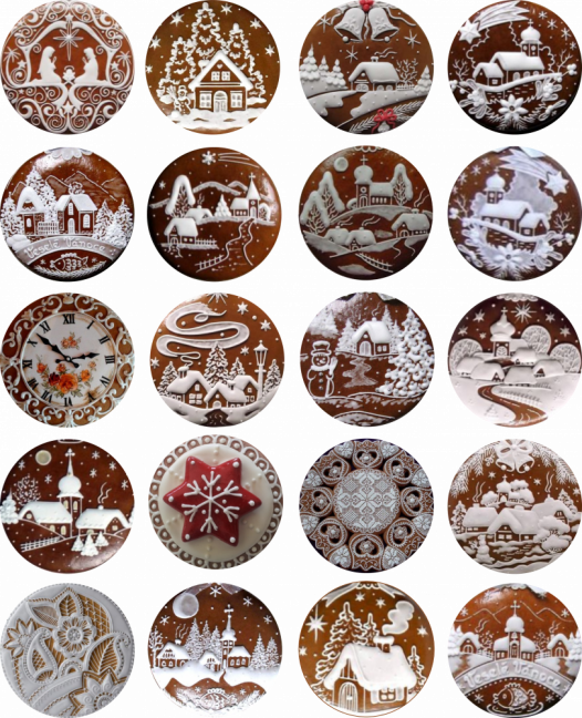 Jedlé obrázky na cupcakes - motivy na perníčky - 4,7 cm