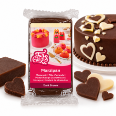 FunCakes hnědý marcipán Dark Brown – 250 g