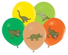 Nafukovací balónky barevné - Dino 5 ks