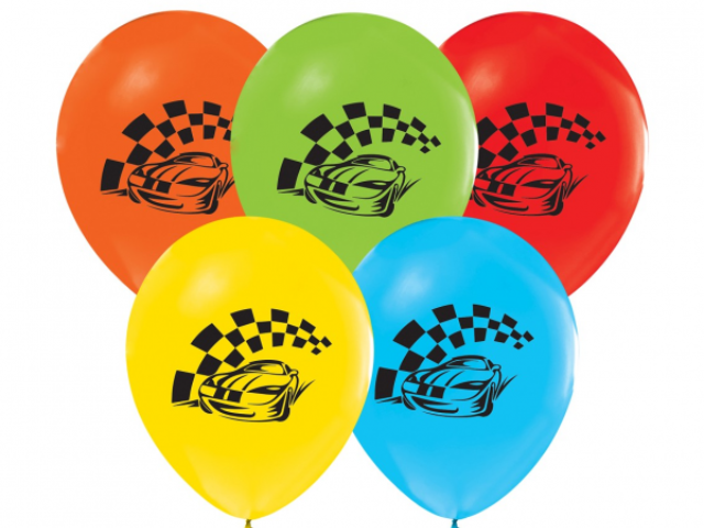 Nafukovací balonky barevné - auta - 5 ks Nafukovací balonky barevné - auta - 5 ks