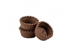 Hotové košíčky linecké k naplnění - kakaové - pr. 4,4 cm 24 ks