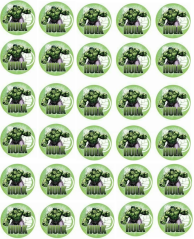 Jedlé obrázky - Hulk cupcakes 3,5 cm