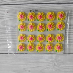 Cukrové ozdoby - Střední žluté se středem