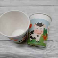 Párty kelímky  - Zvířátka z farmy 8 ks