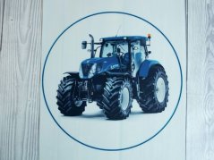 Jedlý obrázek na dort  - modrý traktor
