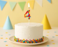 Dortová svíčka - lego číslo 4