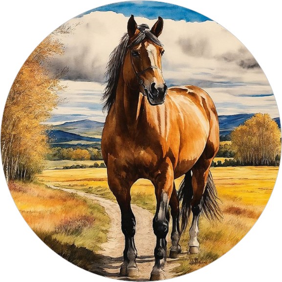 Jedlé obrázky - Kůň kresba