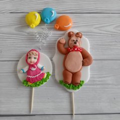 Dekorace na dort - Míša a Máša