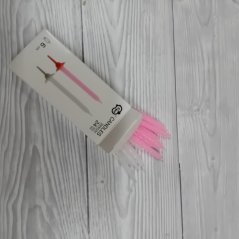 Dortové svíčky - růžovo-bílé  - 24 ks